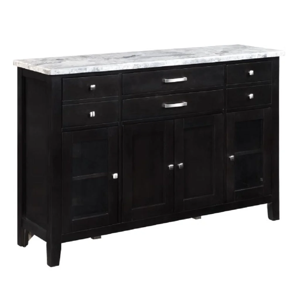 Acme Furniture Hussein DN01448 Server W/Marble Top A1 Furniture & Mattress Accent Storage