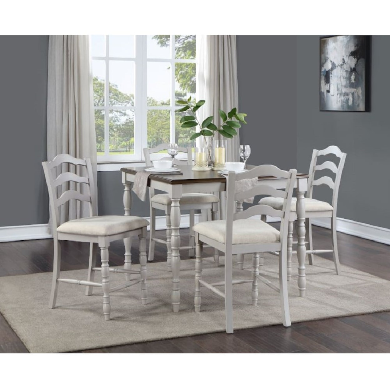 Acme Furniture Bettina 5Pc Counter Height Table Set