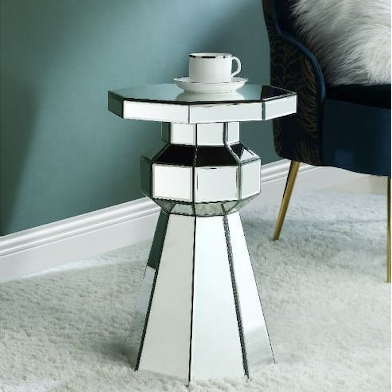 Acme Furniture Dominic MARY MIRRORED PEDESTAL |