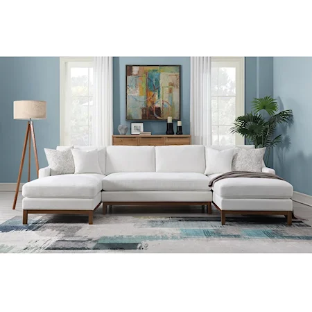 Sectional Sofa W/2 Pillows