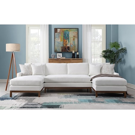 Sectional Sofa W/2 Pillows