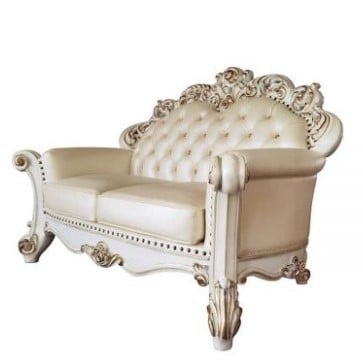 Acme Furniture Vendome Tufted Loveseat with 3 Pillows