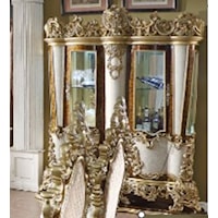 Traditional Curio with Glass Shelving