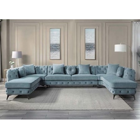 Sectional Sofa W/7 Pillows
