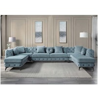 Sectional Sofa W/7 Pillows