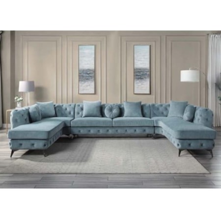 Sectional Sofa W/7 Pillows
