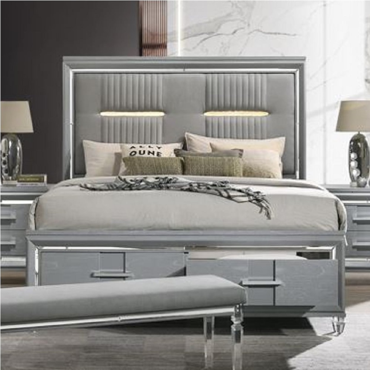 Acme Furniture Truman Queen Bed W/Led