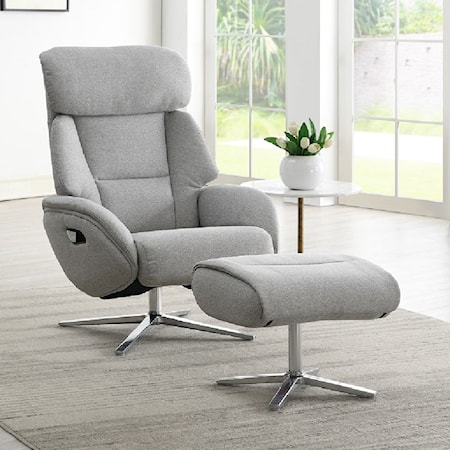 Swivel Chair with Ottoman