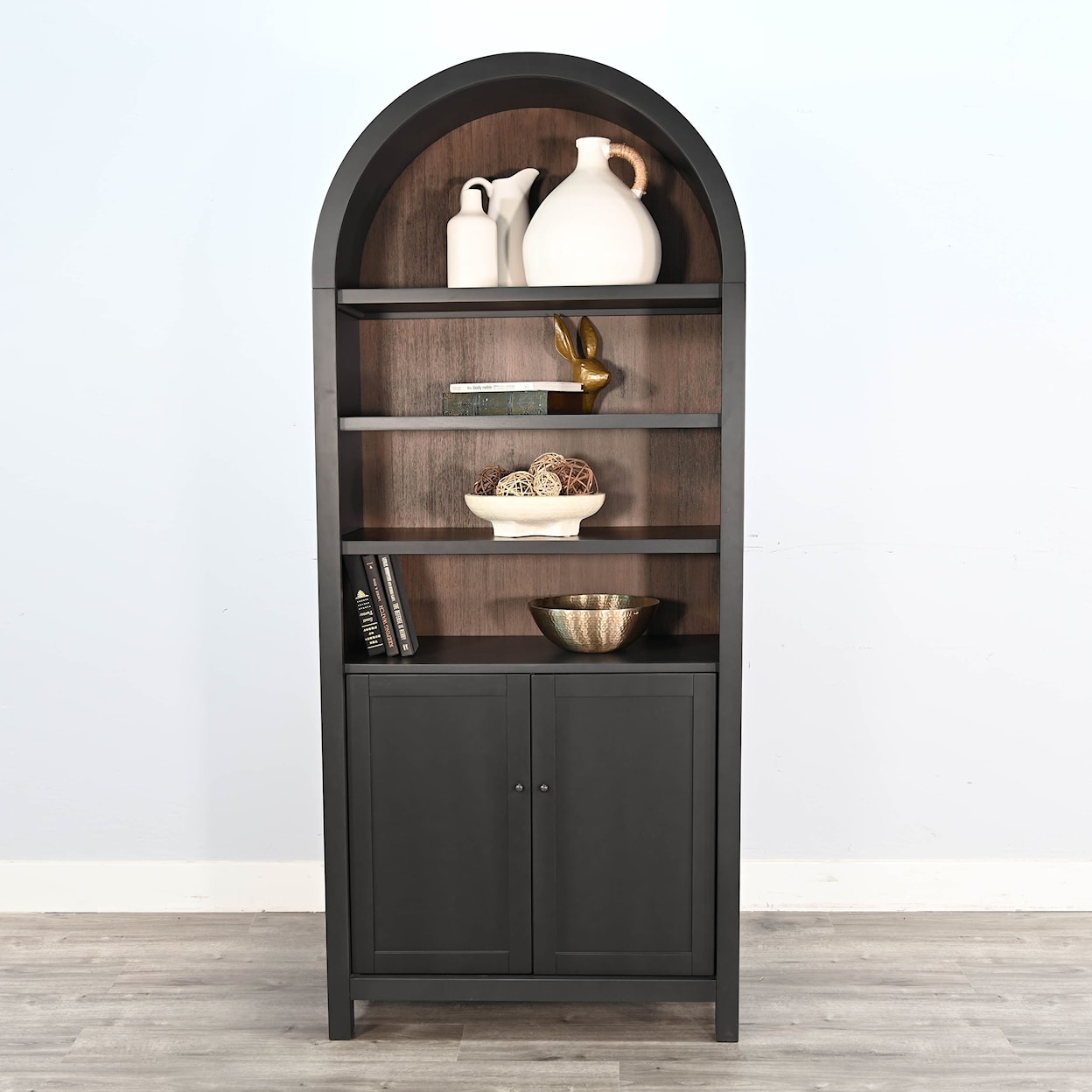 Sunny Designs Archer Black Domed Bookcase