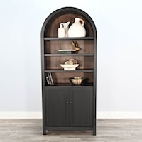 Black Domed Bookcase