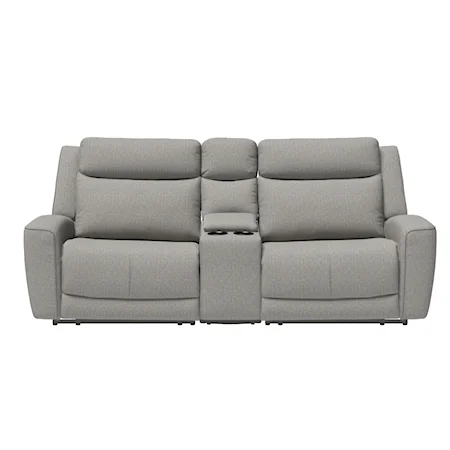 Casual Reclining Loveseat w/ console
