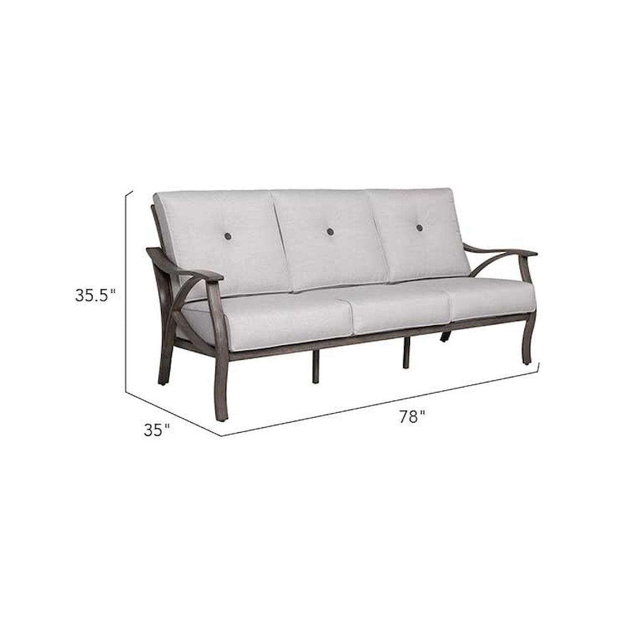 Patio Time Huron OUTDOOR ALUMINUM SOFA