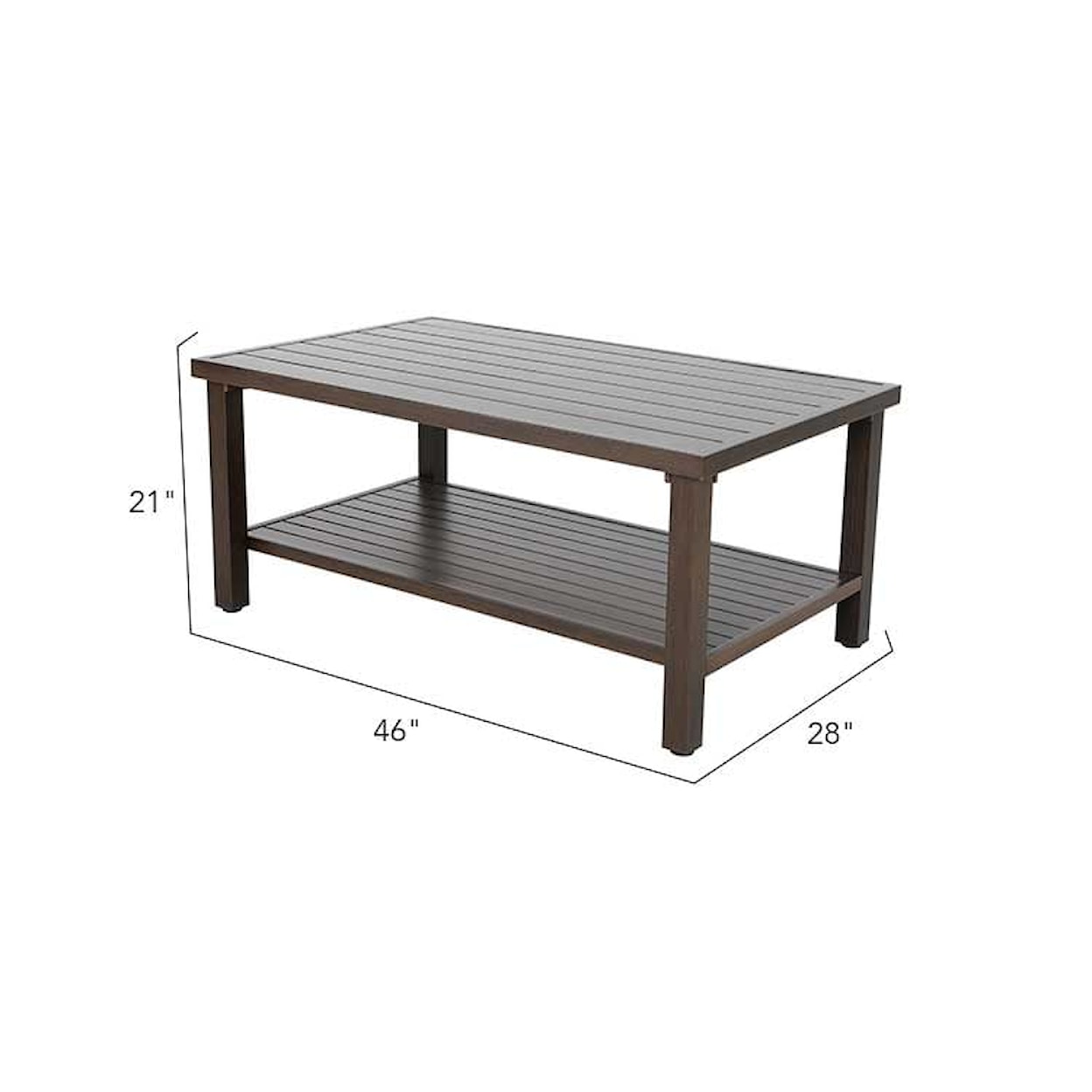 Patio Time Beaufort Outdoor Aluminum Coffee Table