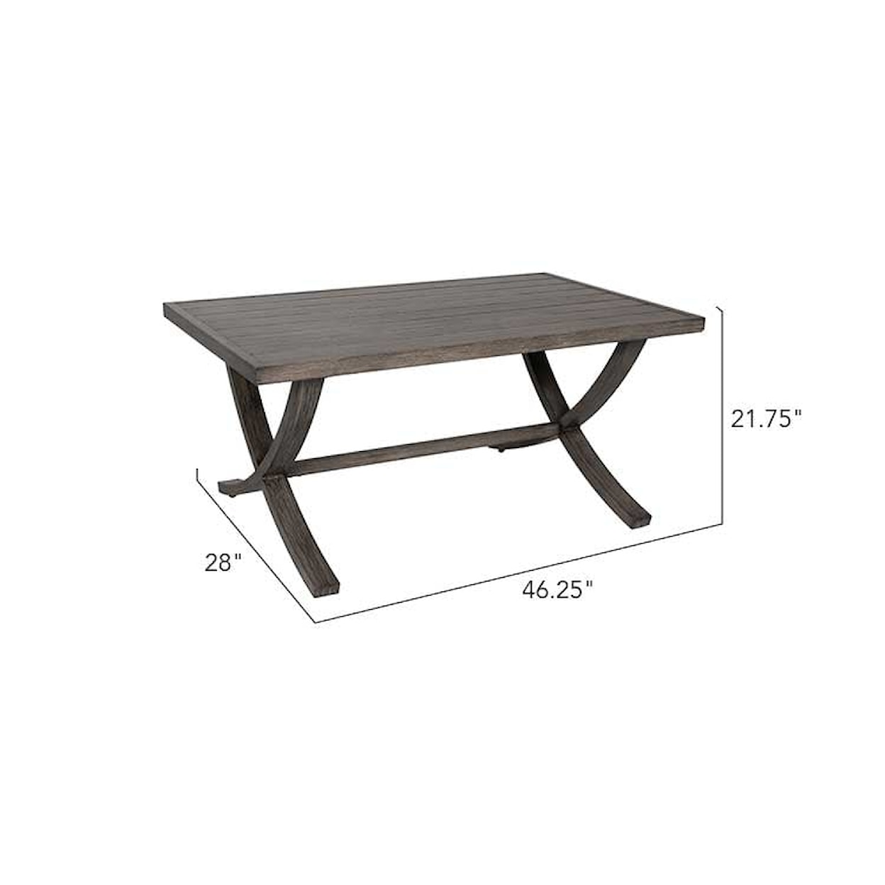 Patio Time Huron OUTDOOR ALUMINUM COFFEE TABLE