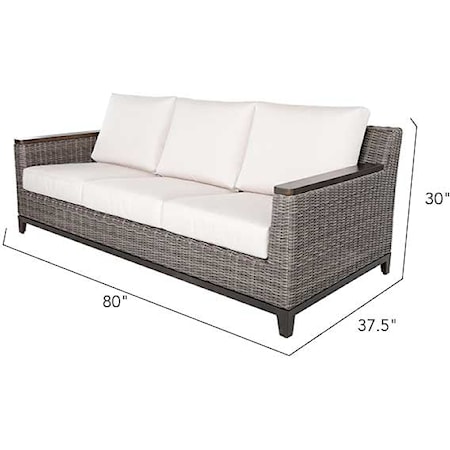 Outdoor Wicker Sofa