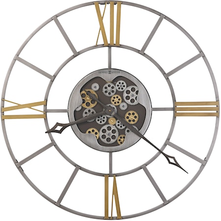 Amaya Rustic Wall Clock with Exposed Gears