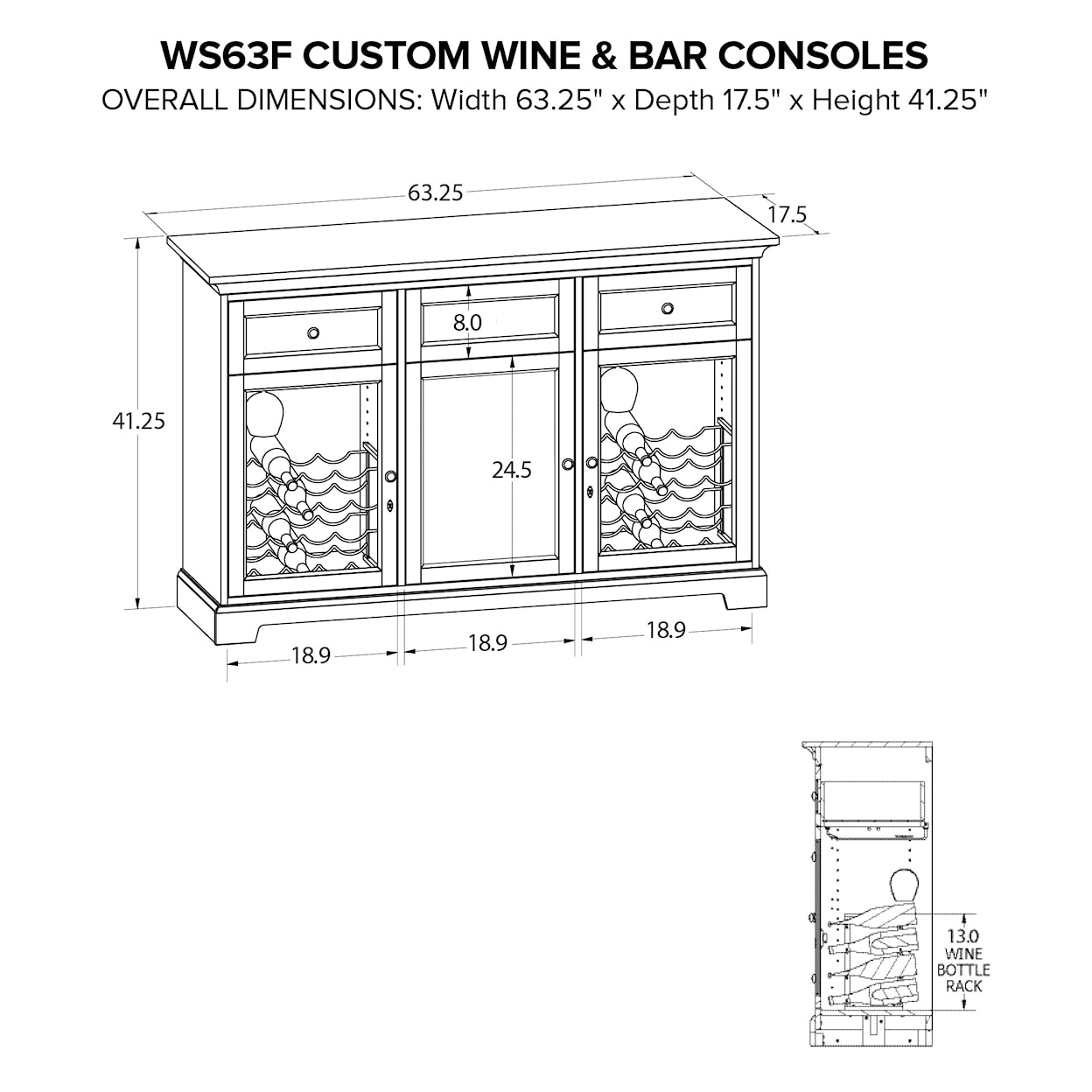 Howard Miller Howard Miller Custom Wine/Spirits Console