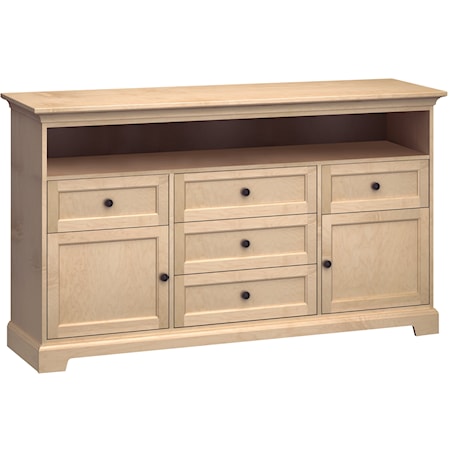Transitional 72" Wide Customizable 41" Extra Tall TV Console