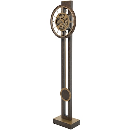 Industrial Grandfather Clock with Four Adjustable Floor Levelers