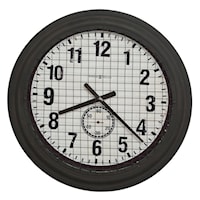 Industrial Grid Iron Works Wall Clock