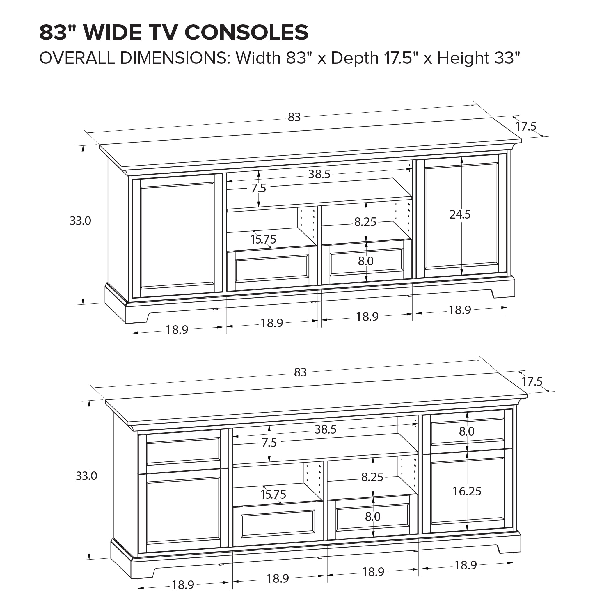83" TV Console