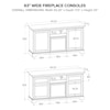 Howard Miller Custom Fireplace Consoles 63" Fireplace TV Console