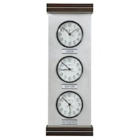 Sienna II Wall Clock with Three Independent Clocks