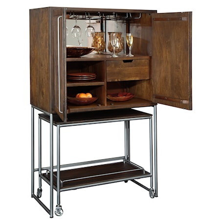 Bar Cart Wine &amp; Bar Cabinet