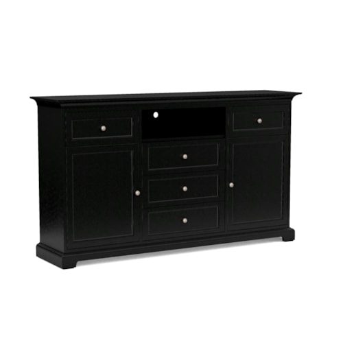 Transitional 72" Wide Customizable 41" Extra Tall TV Console
