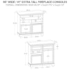 Howard Miller Howard Miller 46"Wide/41"Extra Tall Fireplace TV Console