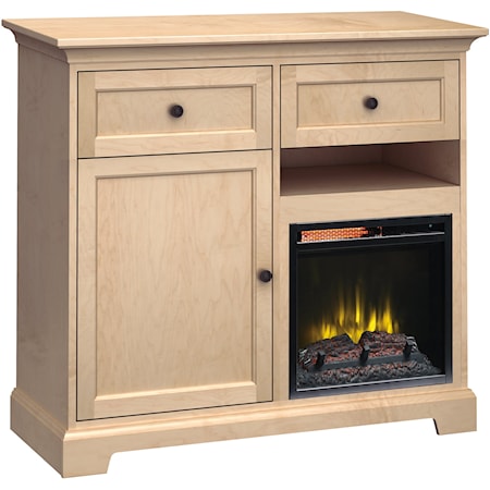 Transitional 46" Wide Customizable 41" Extra Tall Fireplace TV Console