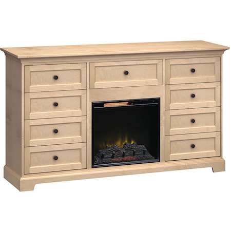 72"Wide/41"Extra Tall Fireplace TV Console