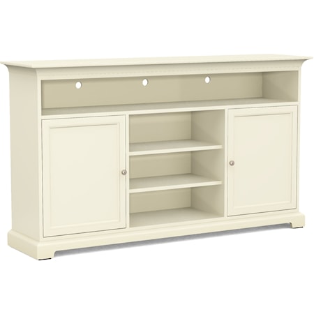 Transitional 72" Wide Customizable 41" Extra Tall TV Console