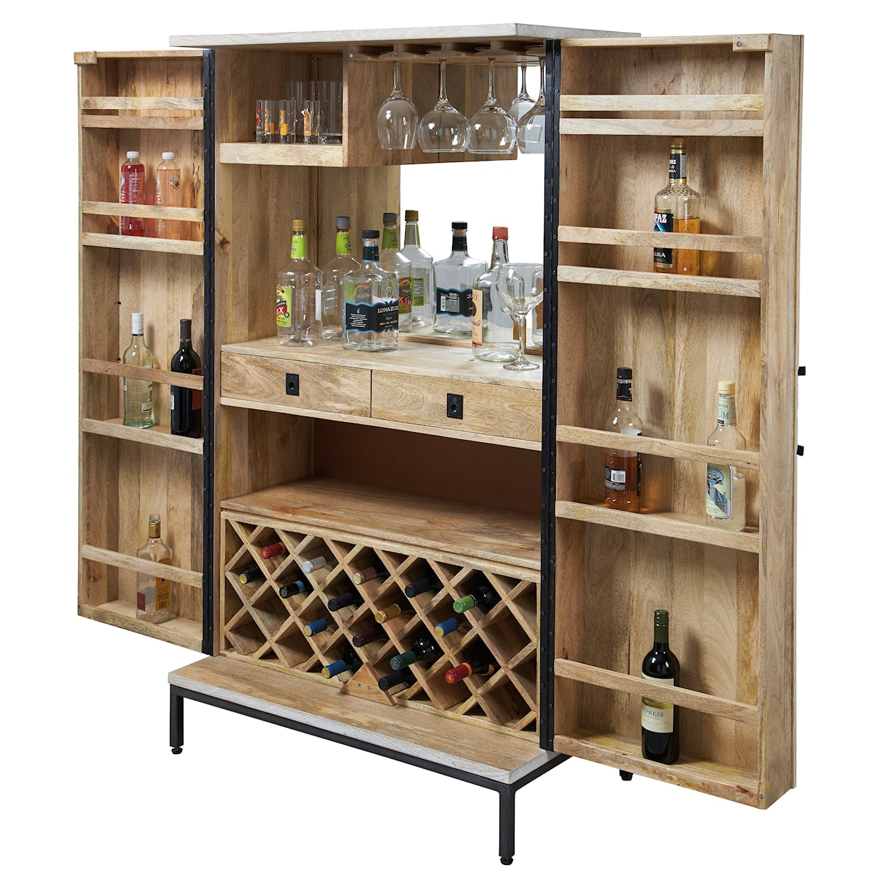 Howard Miller Howard Miller 8-Shelf Wine & Bar Cabinet