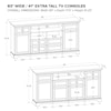 Howard Miller Custom Consoles 83"Wide/41"Extra Tall TV Console