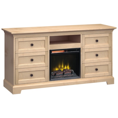 63" Fireplace TV Console