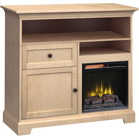Transitional 46" Wide Customizable 41" Extra Tall Fireplace TV Console