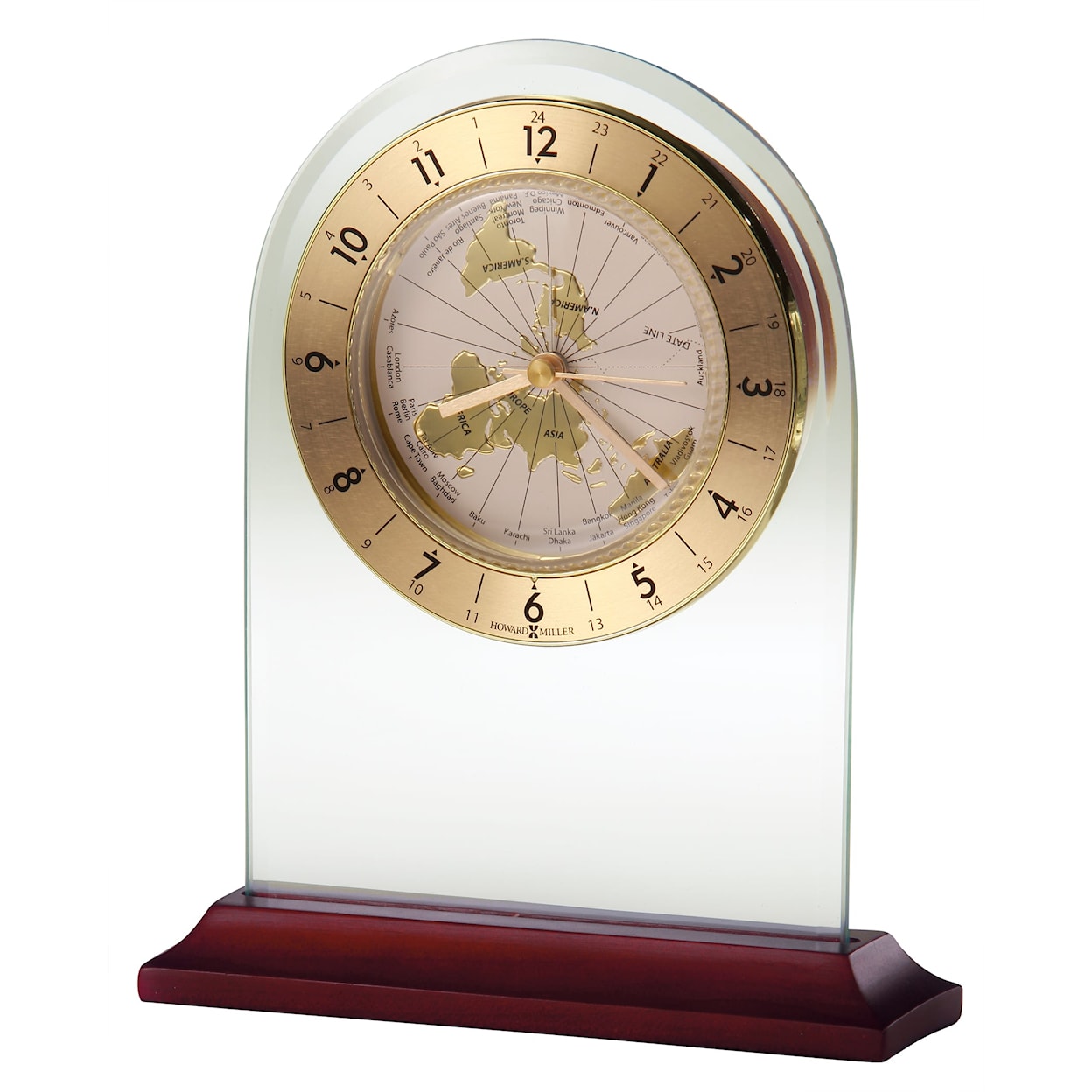 Howard Miller Howard Miller World Time Arch Tabletop Clock