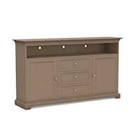 Transitional 72" Wide Customizable 41" Extra Tall TV Cabinet