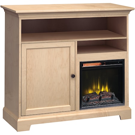 Transitional 46" Wide Customizable 41" Extra Tall Fireplace TV Console