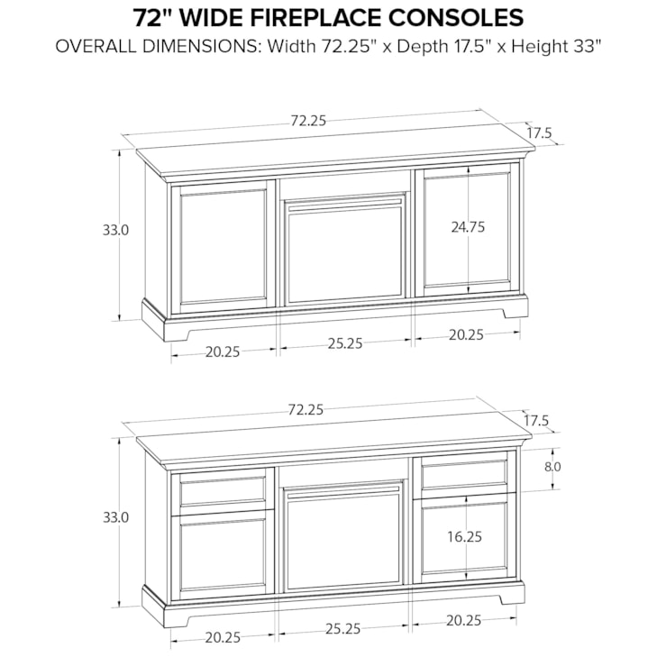 Howard Miller Howard Miller 72" Fireplace TV Console
