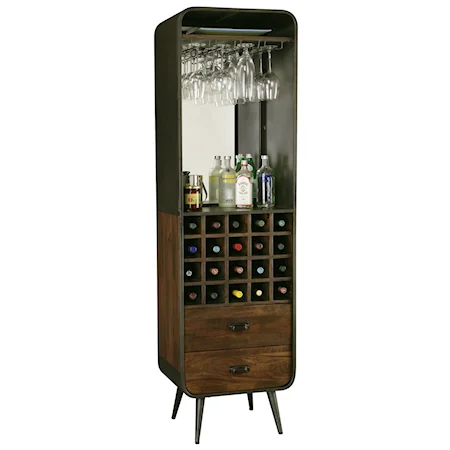 Rustic Aged Century Wine & Bar Cabinet