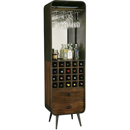 Rustic Aged Century Wine & Bar Cabinet