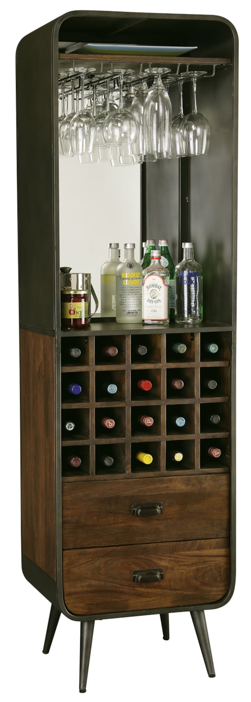 Rustic Aged Century Wine & Bar Cabinet