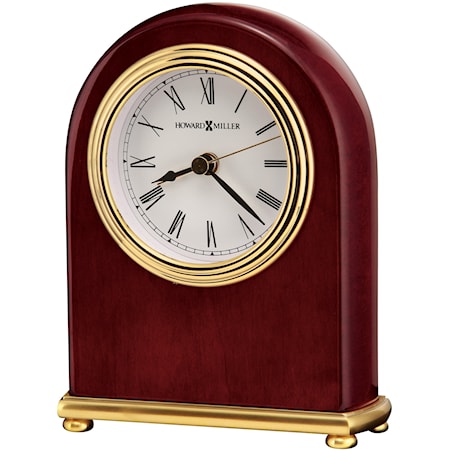 Rosewood Arch Tabletop Clock
