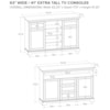 Howard Miller Wide Custom TV Consoles 63" Wide Extra Tall TV Console