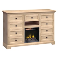 63"Wide/41"Extra Tall Fireplace TV Console