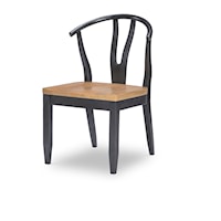 Modern Farmhouse Dining Side Chair with Wood Seat