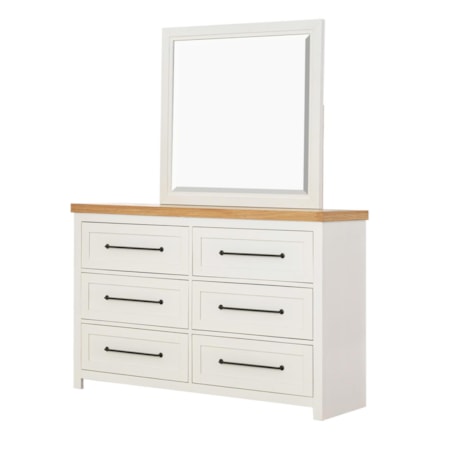 6-Drawer Dresser and Mirror