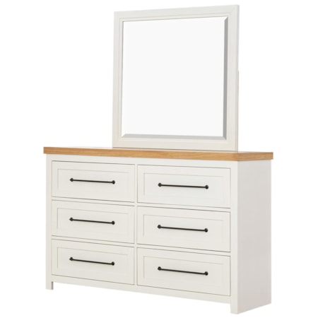 6-Drawer Dresser and Mirror